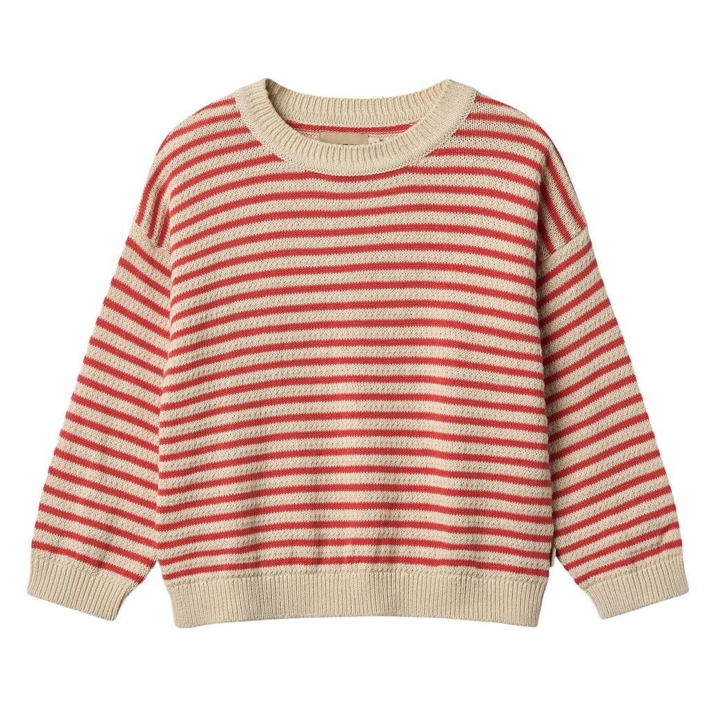 Leise Strikket Sweater Red Stripe