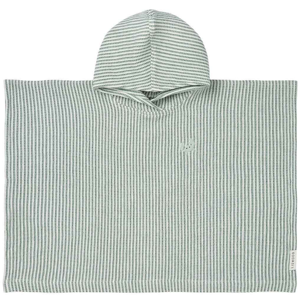 GOTS Paco Broderet Poncho Y/d Stripe Peppermint / Creme De La Creme