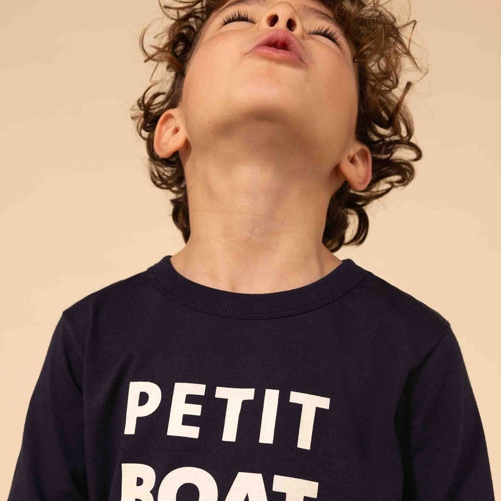 Long Sleeved Graphic T-shirt Navy