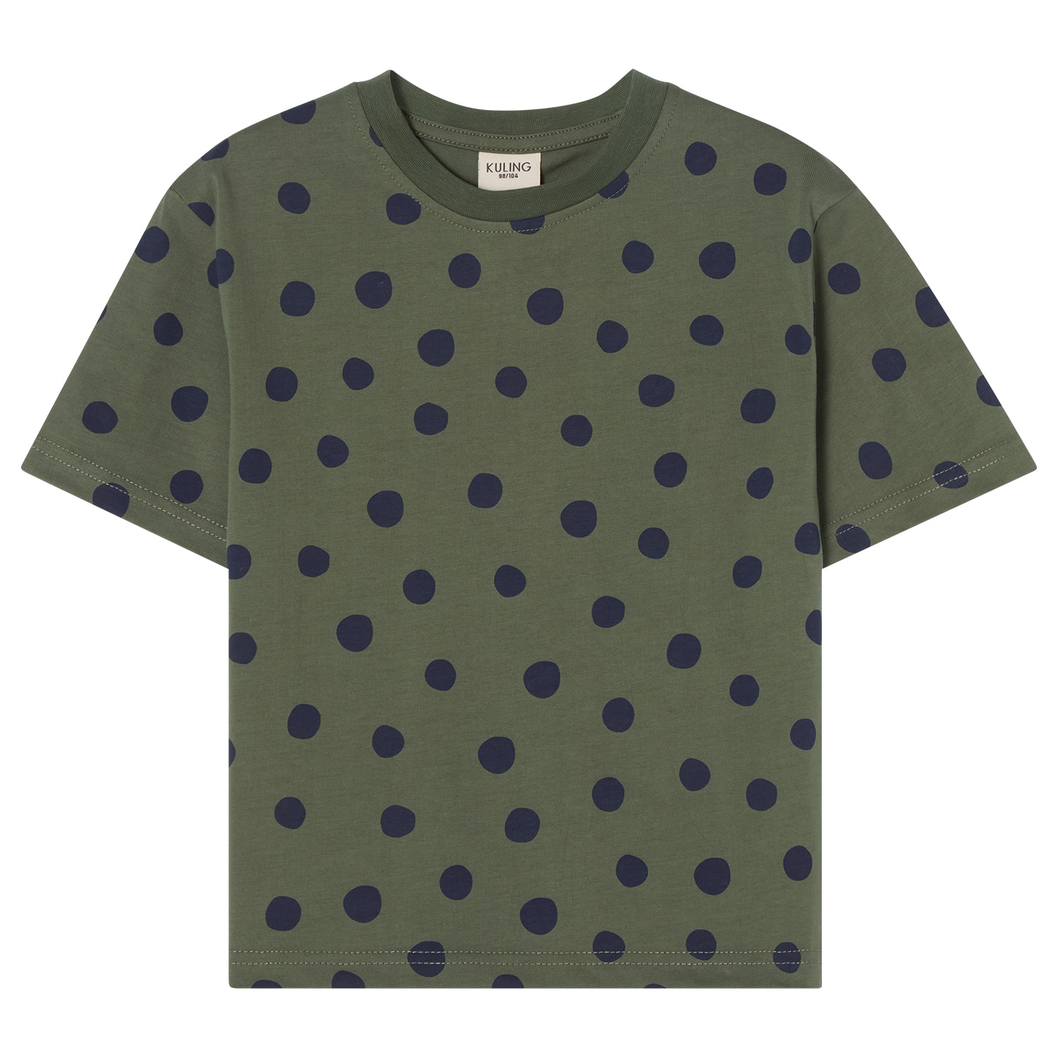 Granada SS T-Shirt Heavy Cotton Forest Green Dots