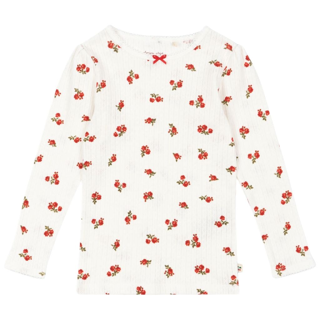 GOTS Minnie Long-Sleeved Top Rose Red