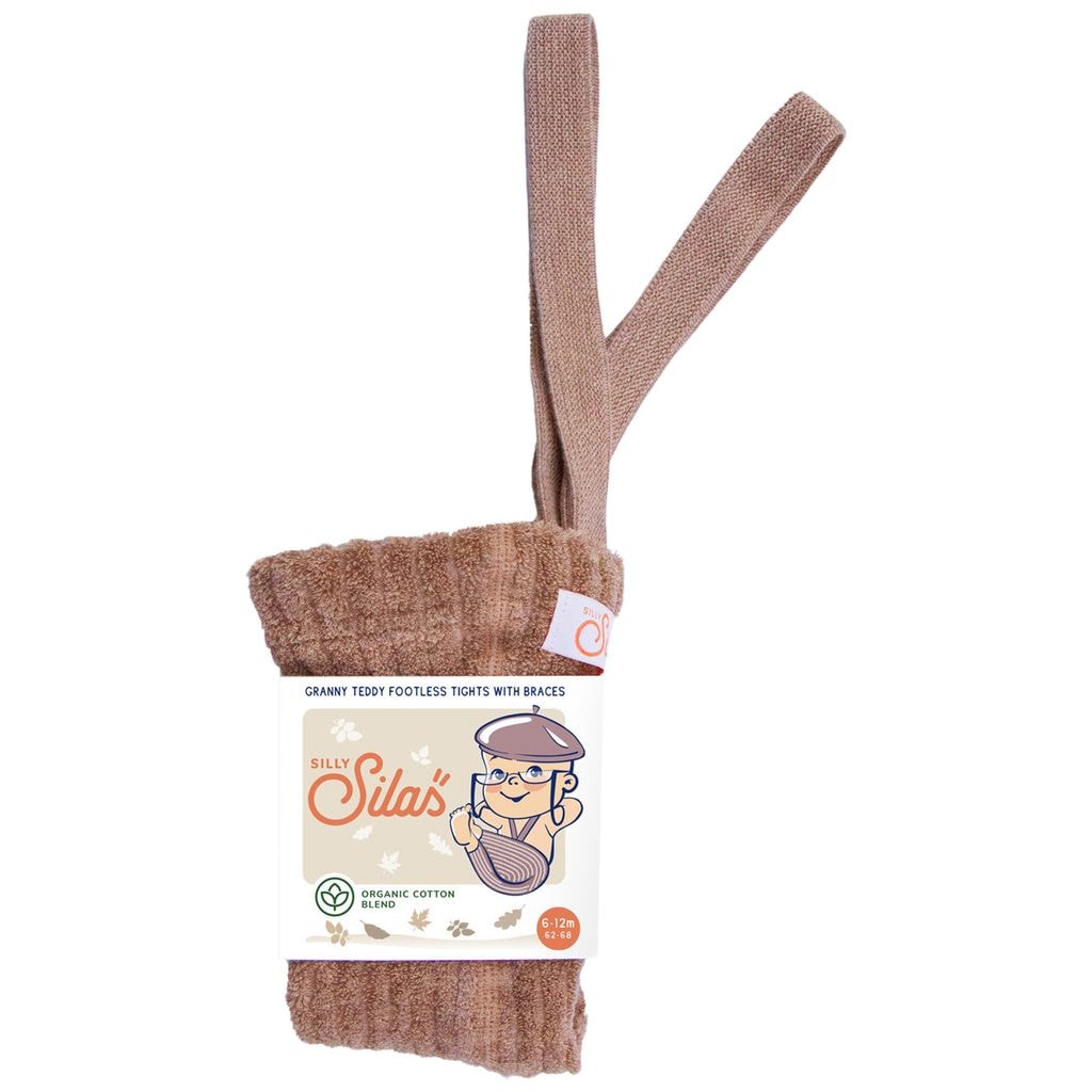 GOTS Granny Teddy Footless Tights Light Brown