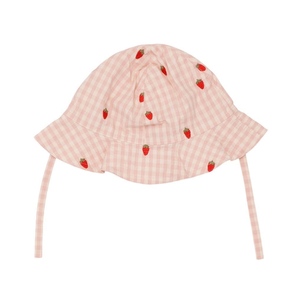 Dolly Sunhat Pink Berry Gingham