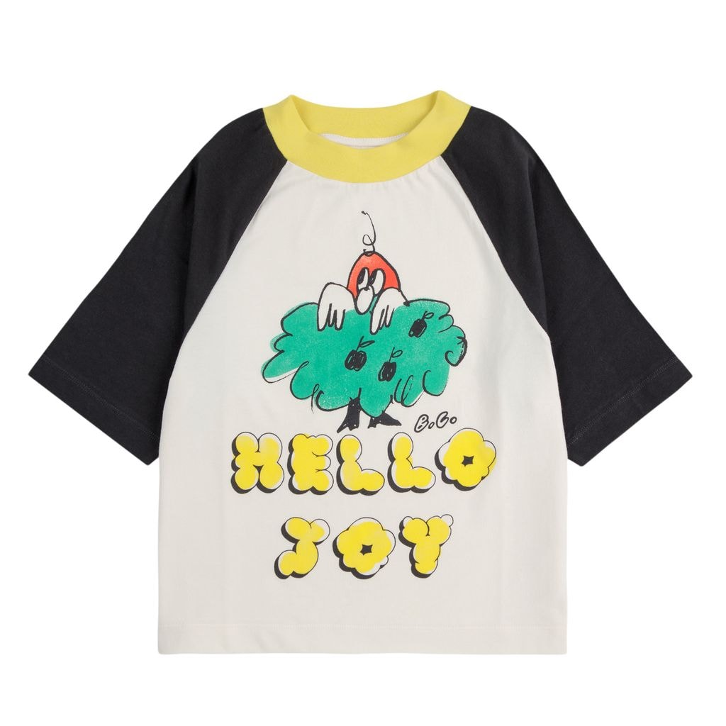 Hello Joy Ranglan Sleeves T-Shirt Offwhite