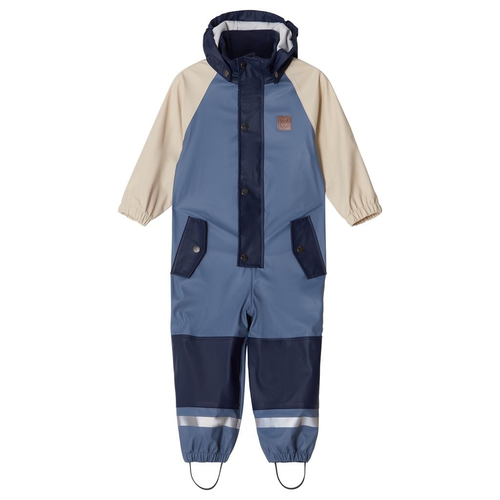 Edinburgh Kontrastivärinen Kierrätetty Sadehaalari Flintstone Blue/Navy