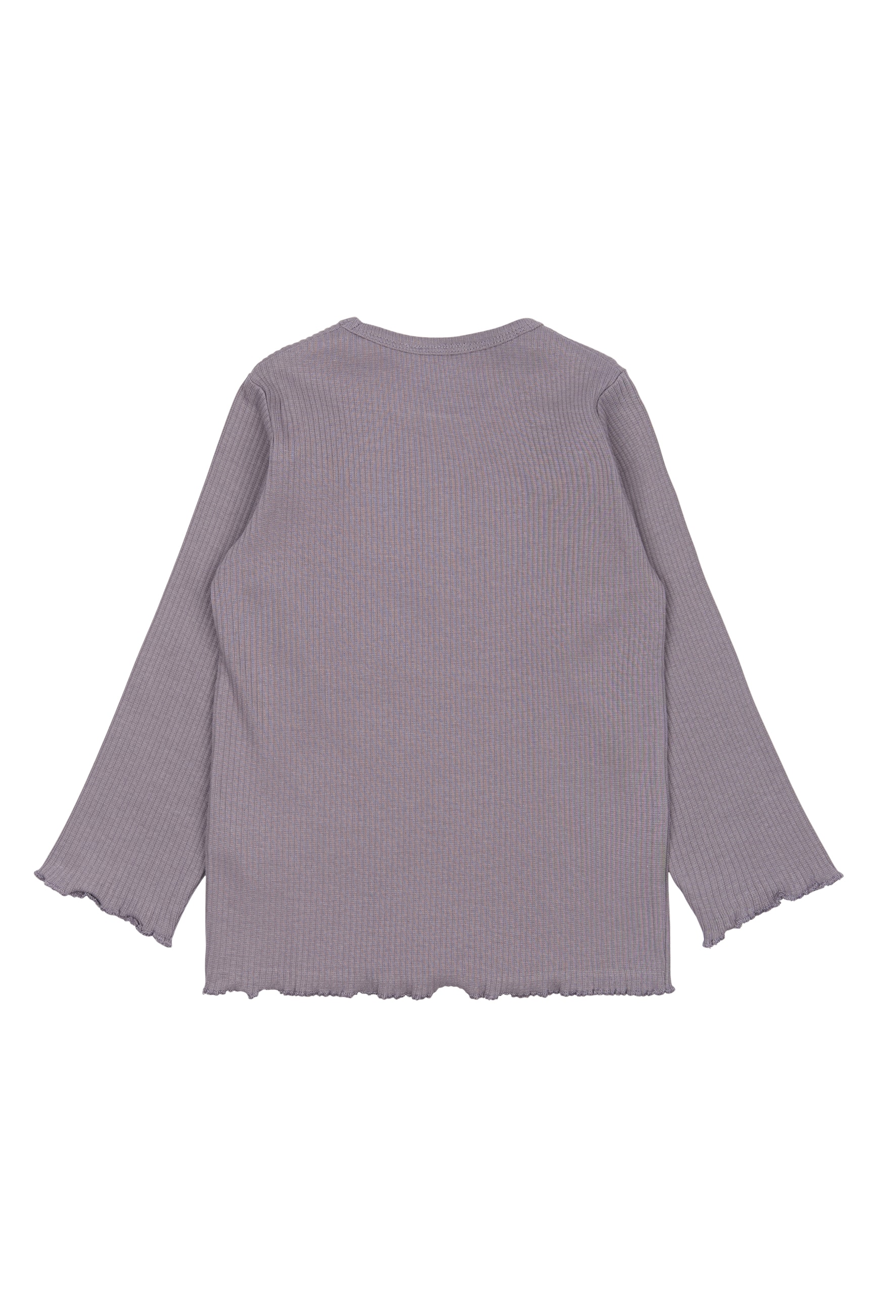 GOTS Princess Långärmad Ribbad Topp Gray Ridge