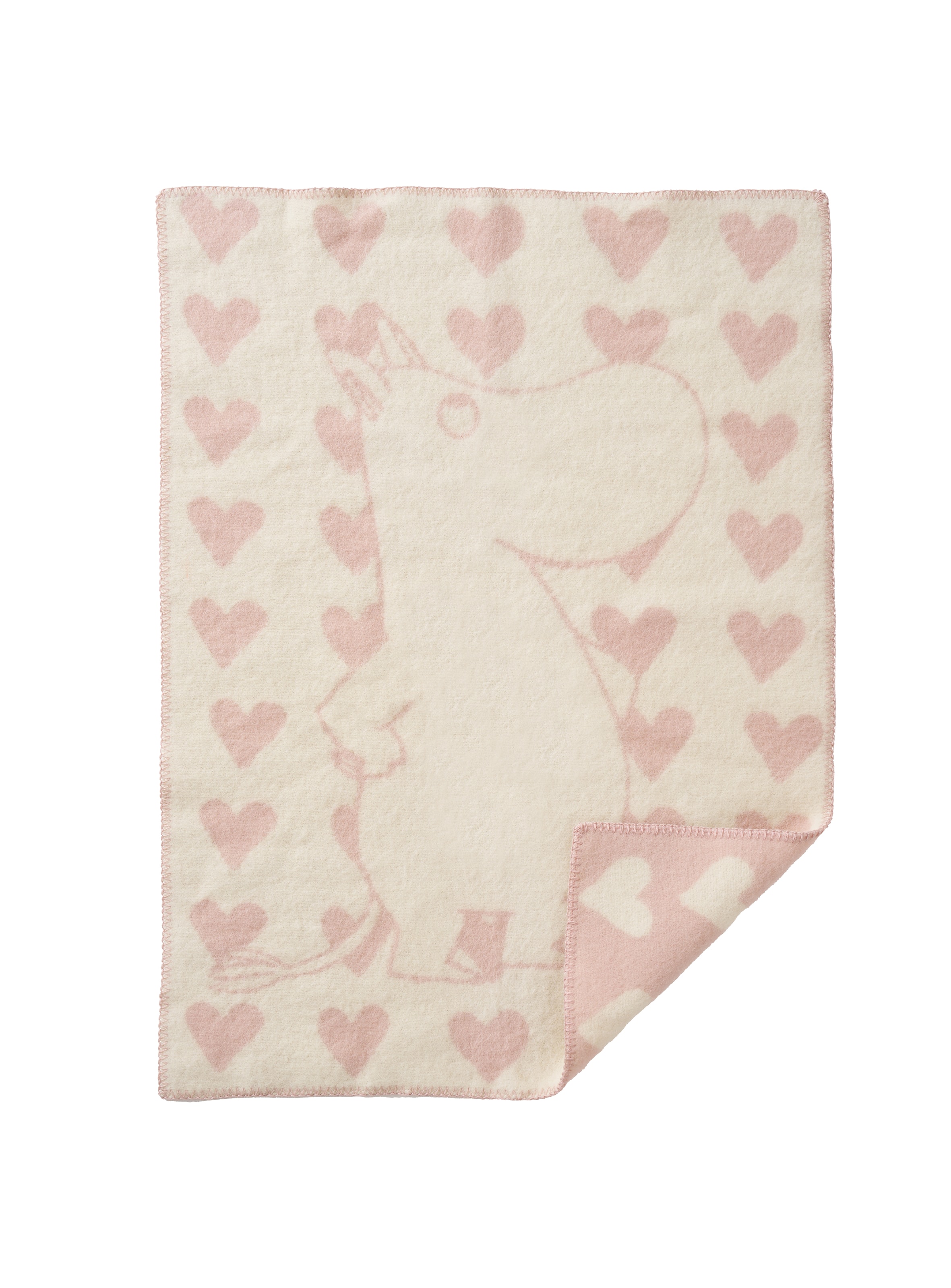 Moomin Heart Pink Uldtæppe Heart Pink 