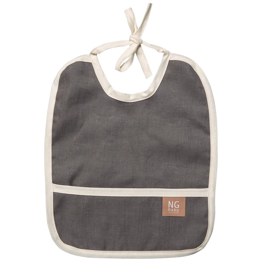 Bib Linen Graphite Grey