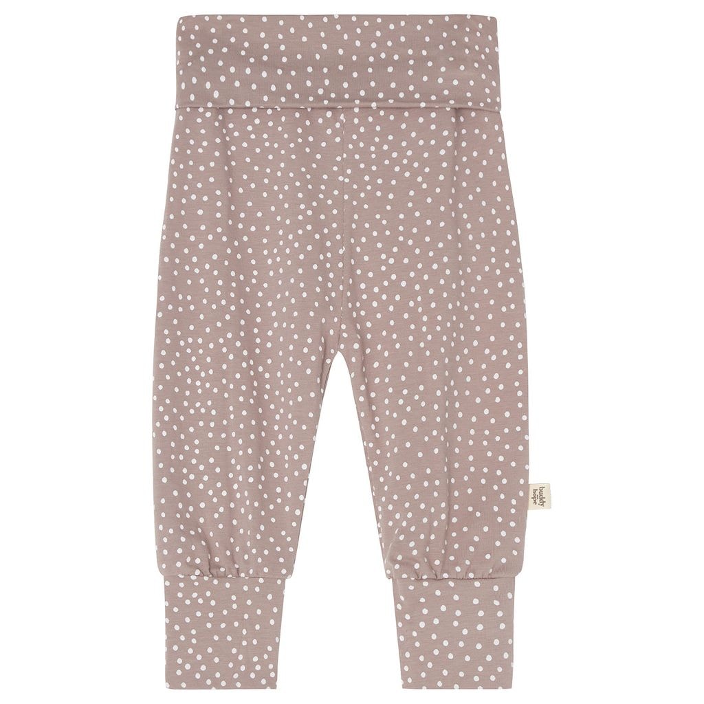GOTS Hanna Vauvan Housut Taupe Dots