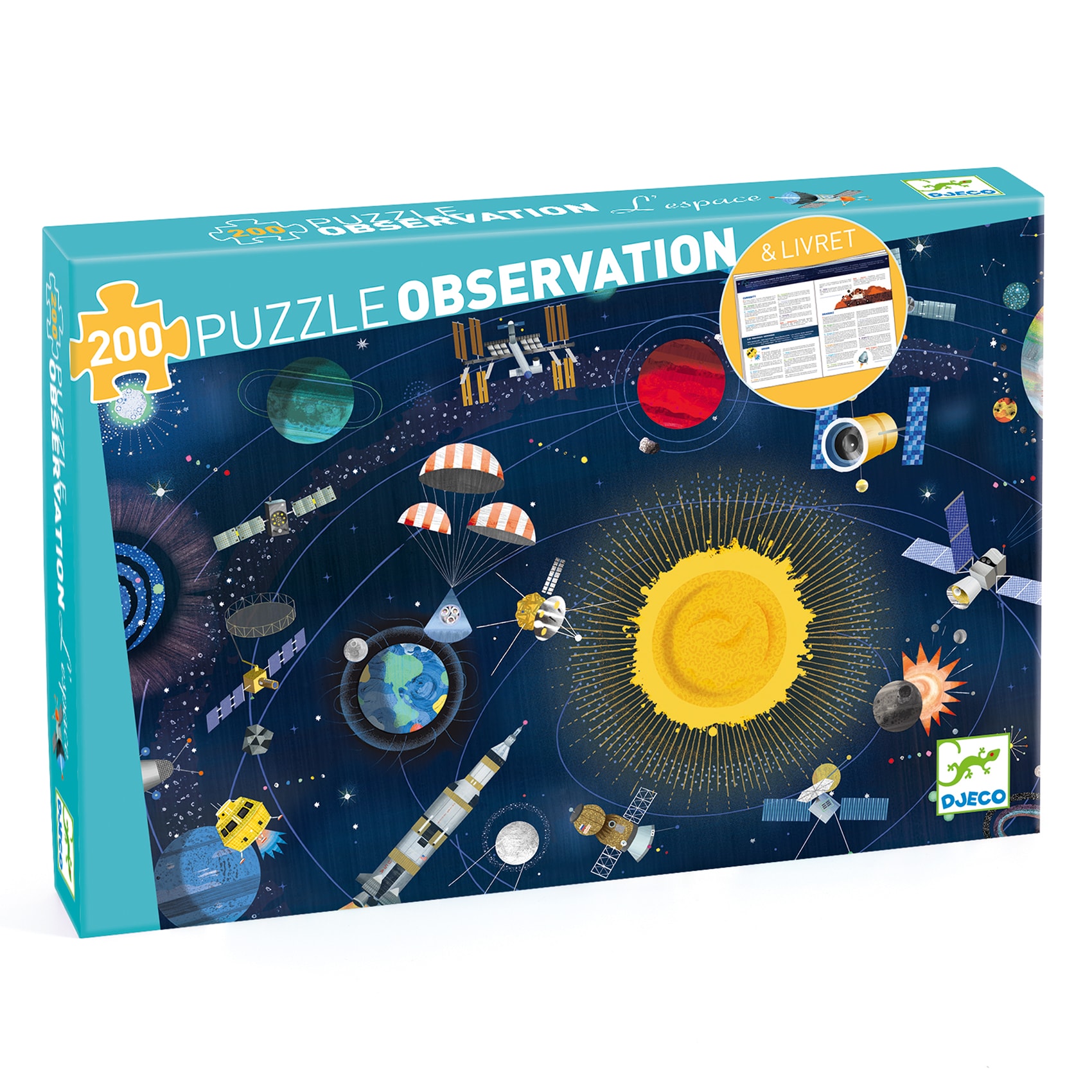 200 Stk. Observasjonspuslespill + Hefte The Space