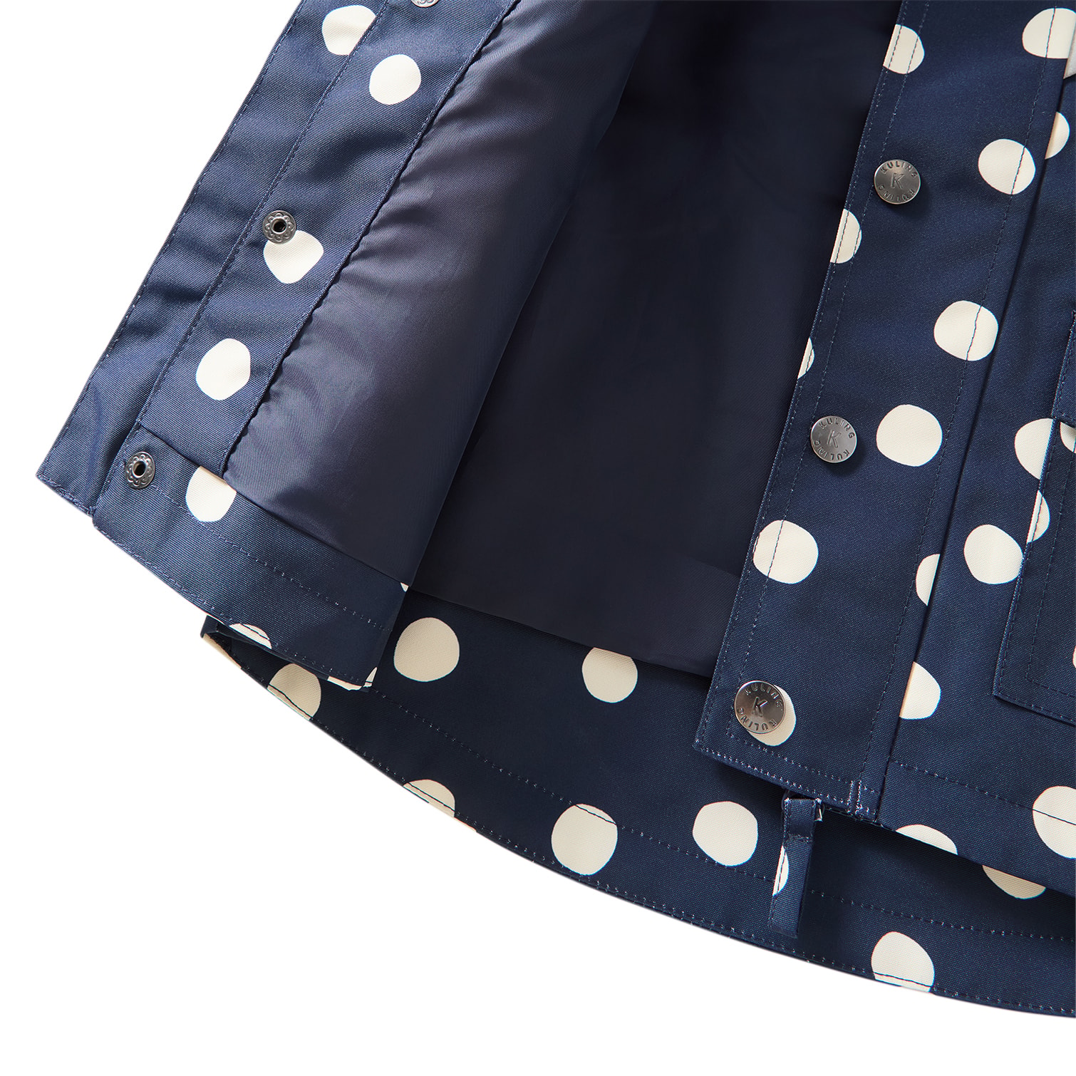 Stockholm Skaljakke Navy Polka Dots
