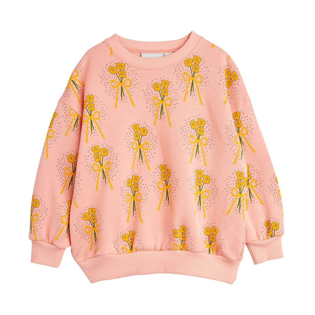 Winter Flowers Aop Sweatshirt Pink