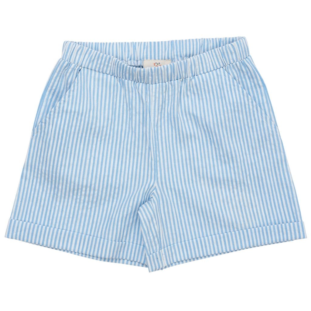 Stripete Shorts Himmelblå