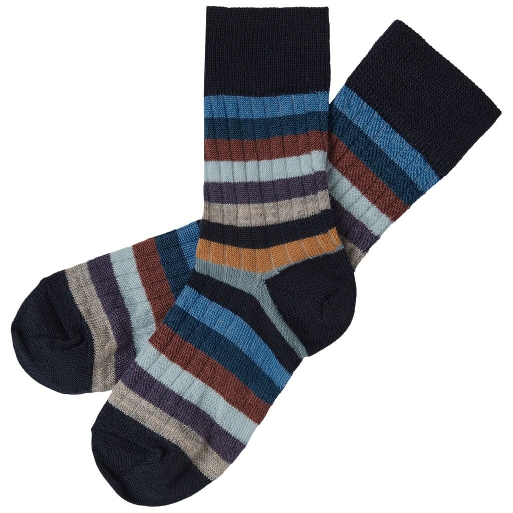 2-Pack Classic Striped Socks Dark Navy/Multi Stripe