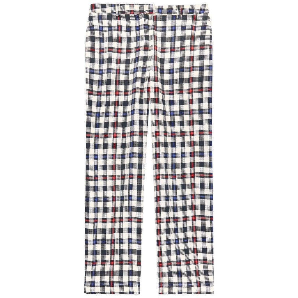 Regular fit checked pants