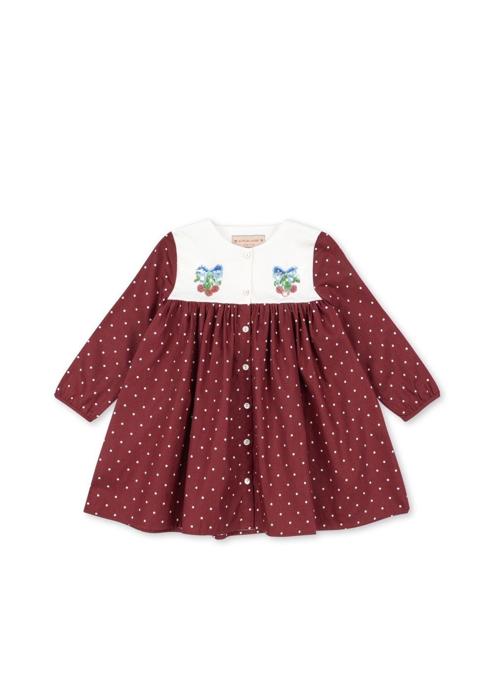Muna Dress Cabernet Dot 