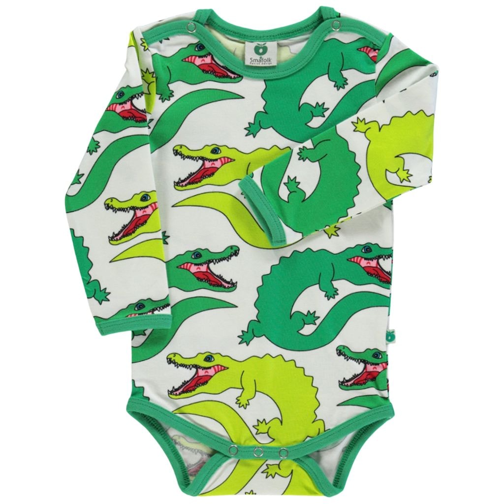 Printed Baby Body With Crocodiles Cream