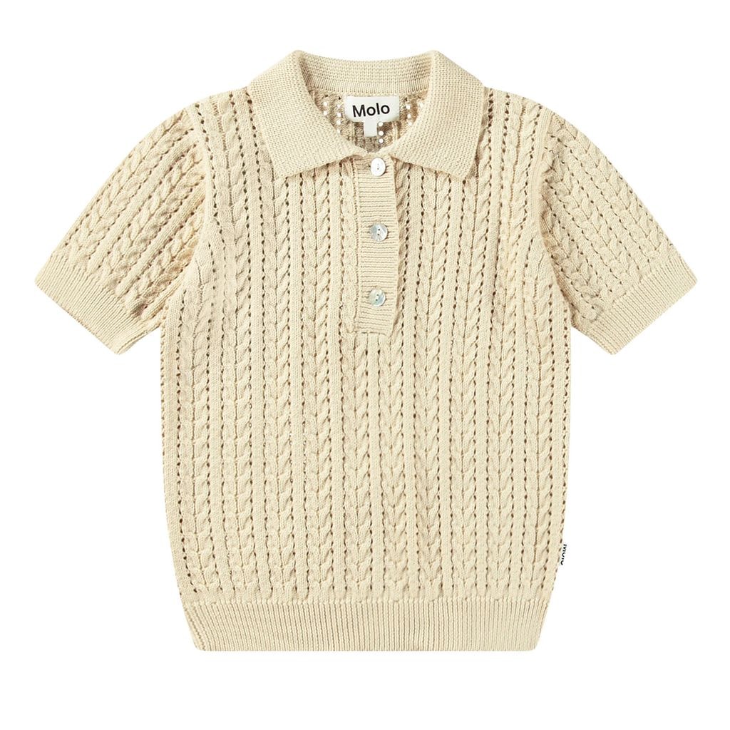 Gretel Knitted Polo Shirt Brazilian Sand