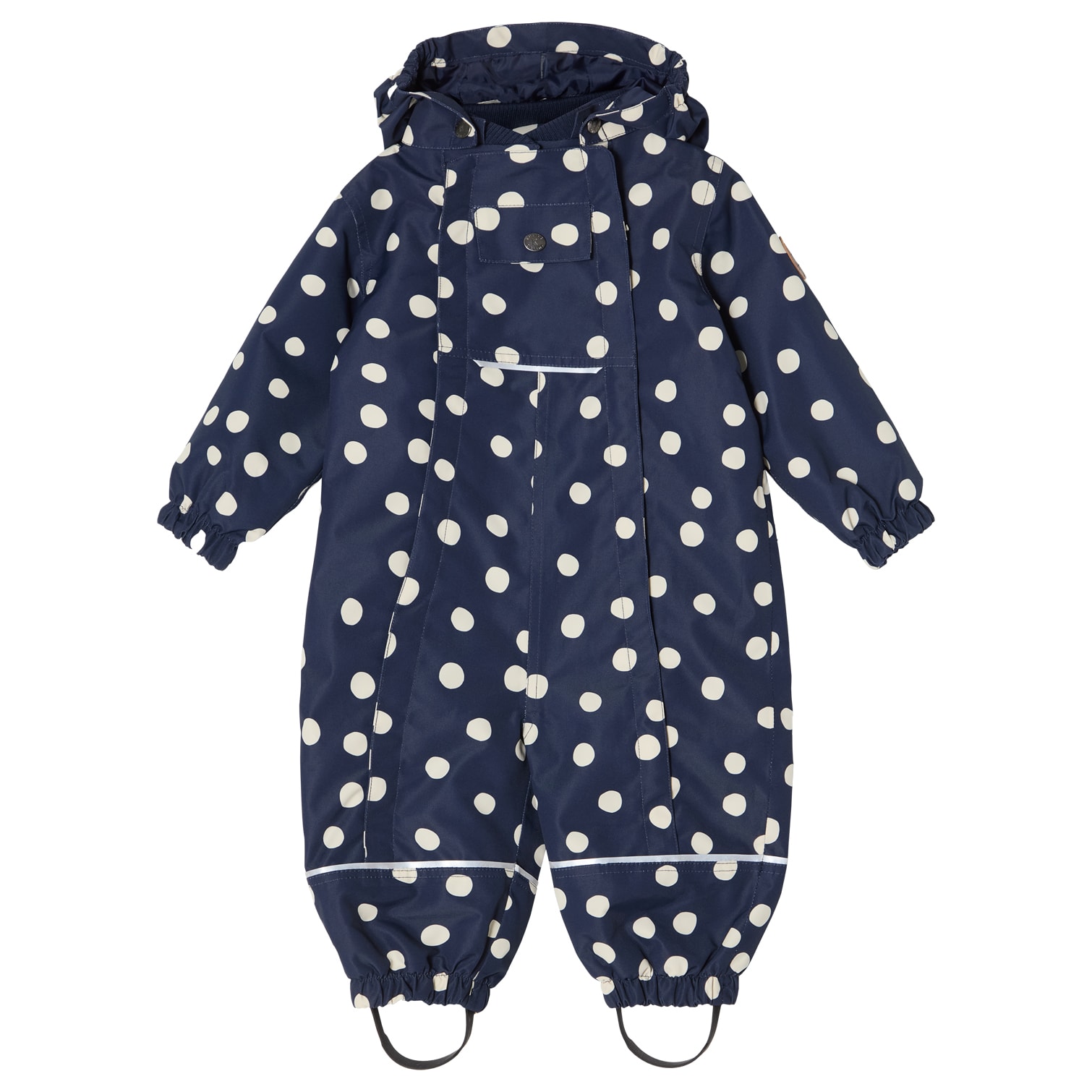 Milano Overtræksdragt Med Skal Navy Polka Dots