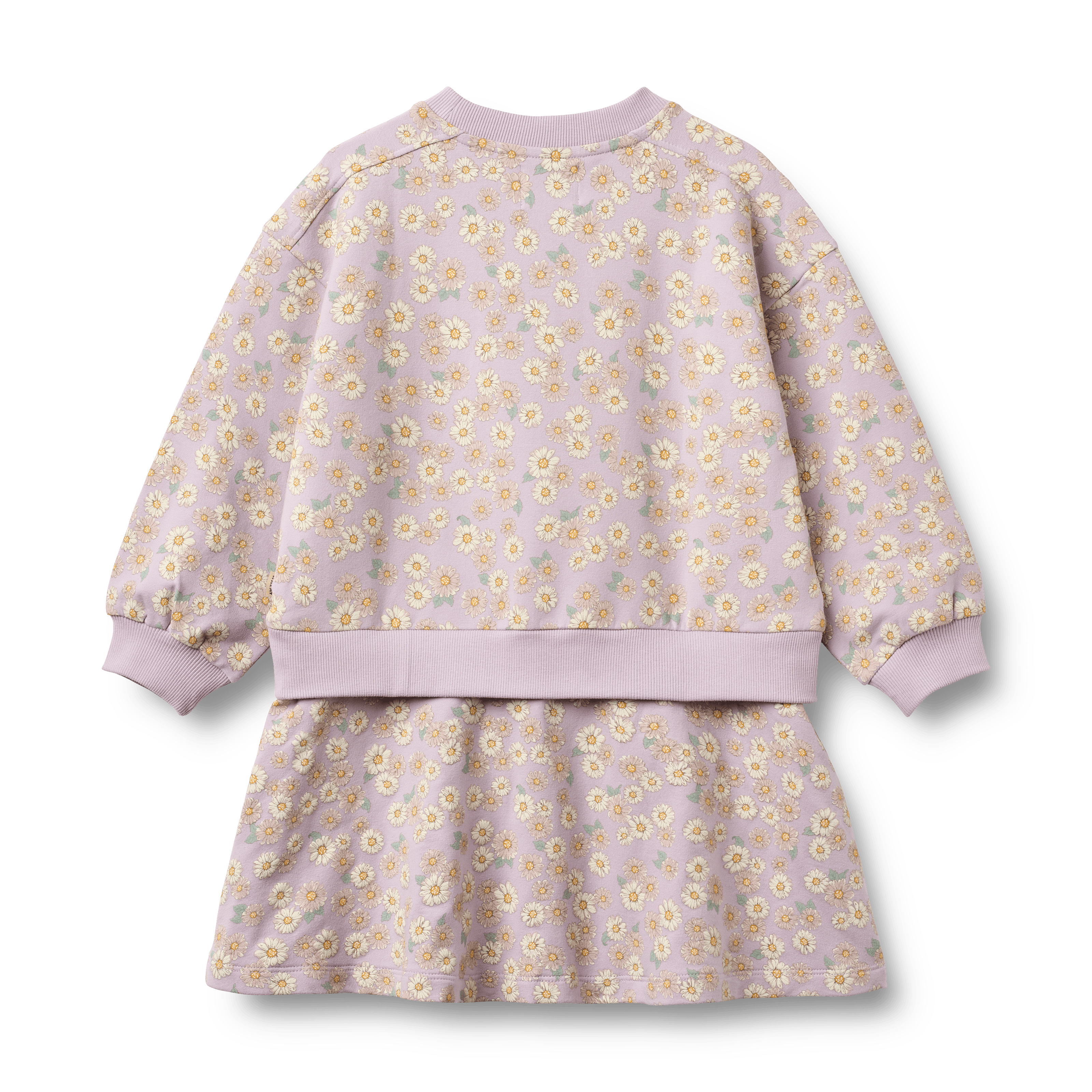 GOTS Maggie Sweatklänning Lavender Daisies