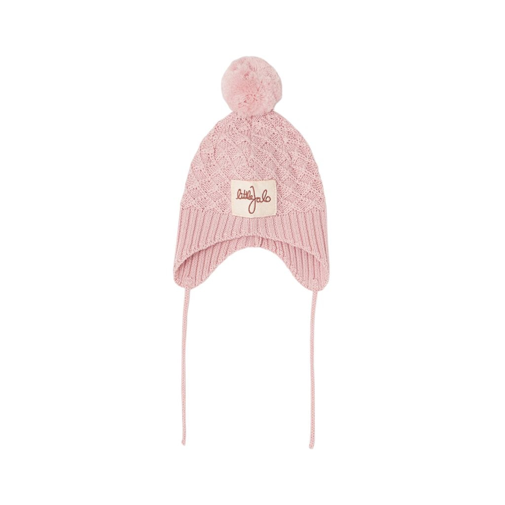 Strikket Uldhat Blush Pink