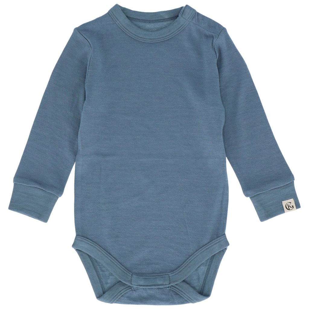 Gullull Wool Baby Body Denimblue