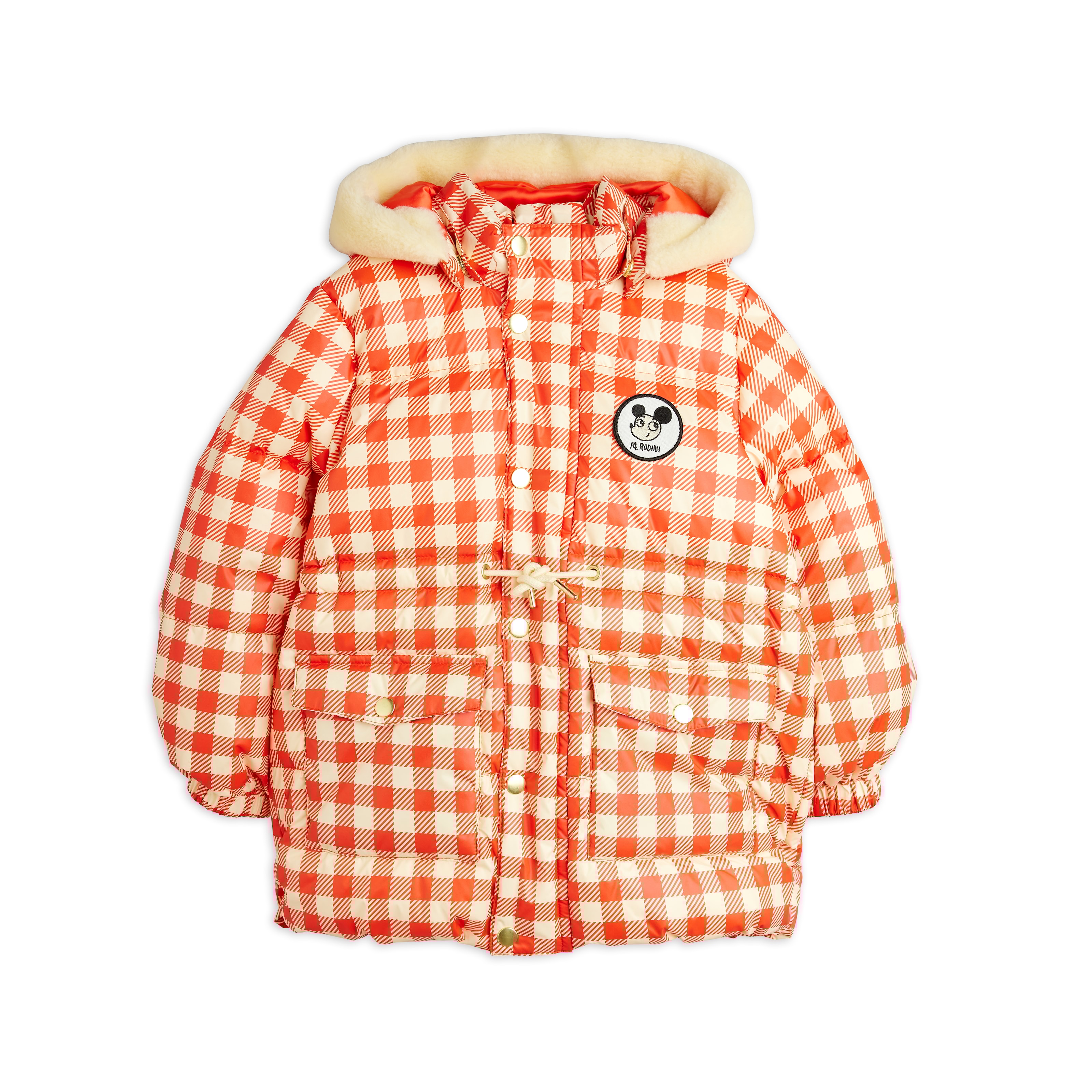 Ritzratz Patch Gingham Vadderad Jacka Red