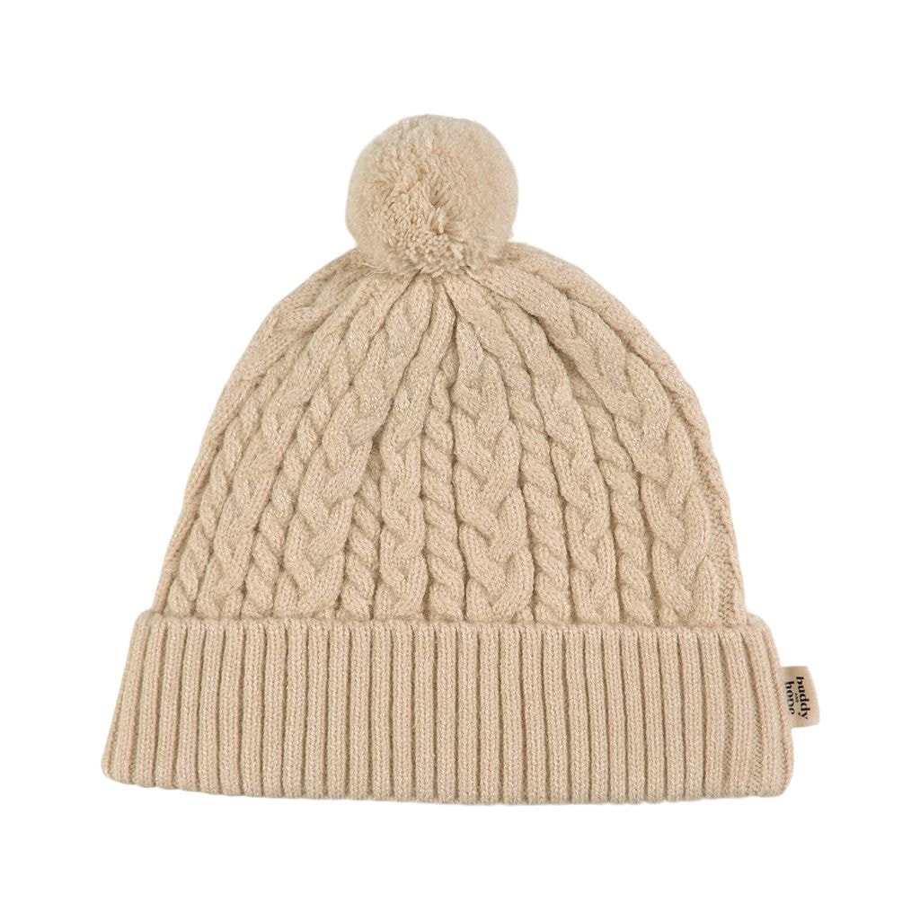 Mini Kabelstrikket Lue Off White