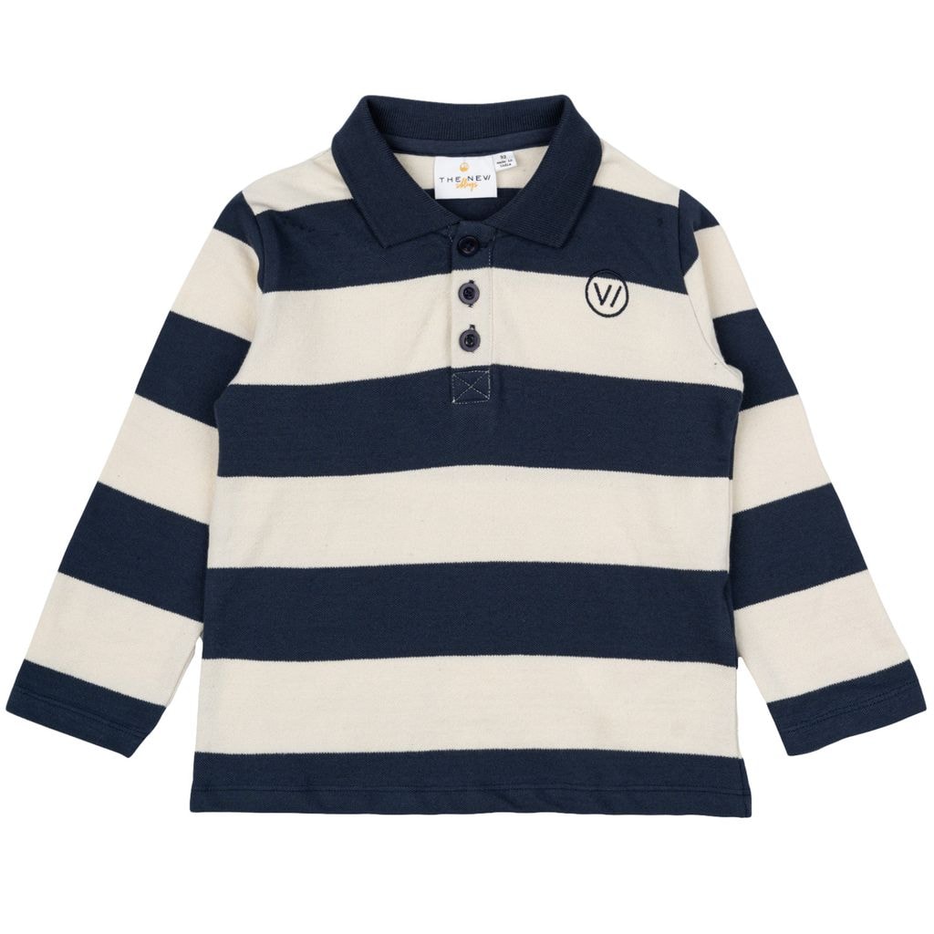 GOTS Nixon Pique Tee Mood Indigo Striped