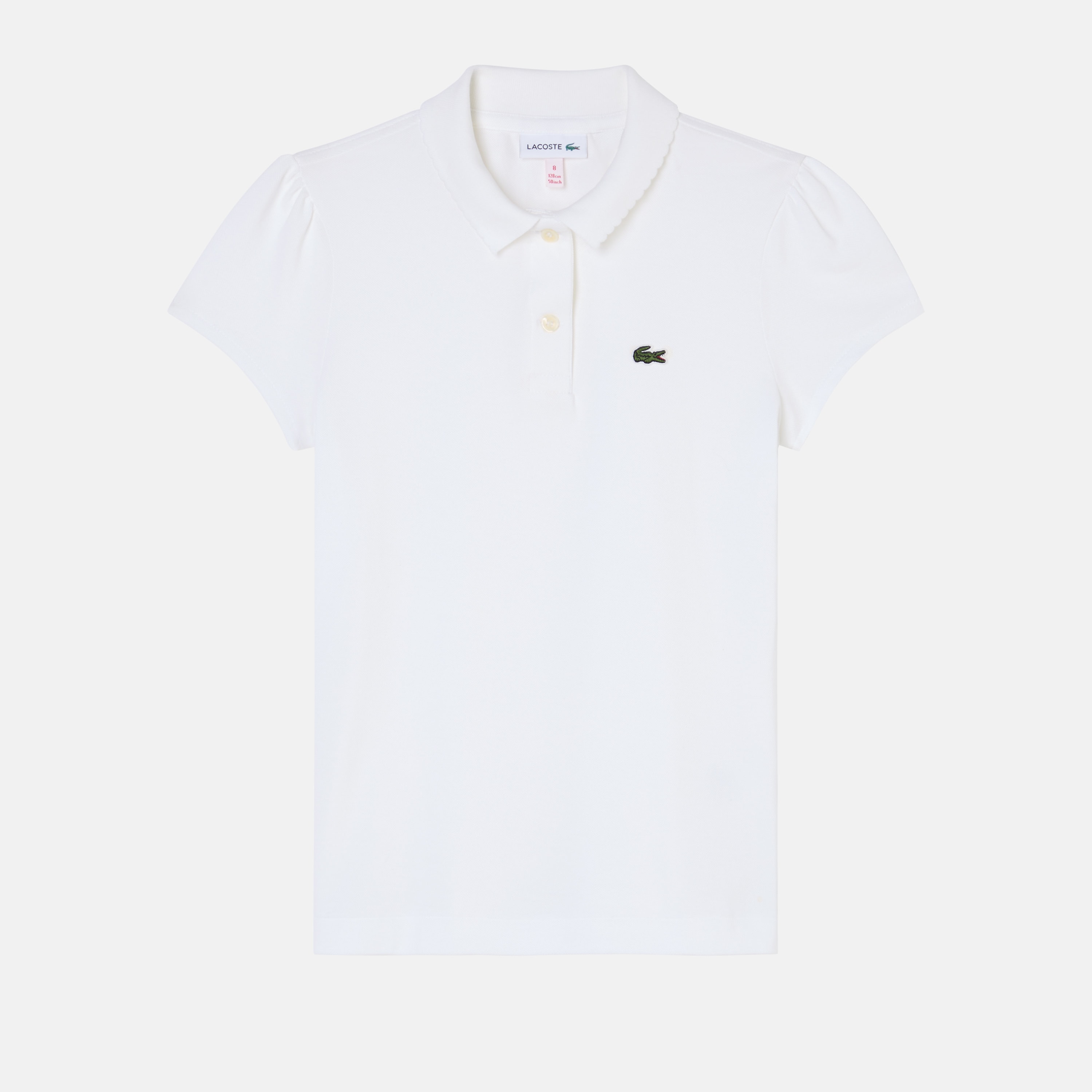Petite Polo Pique Blanc 