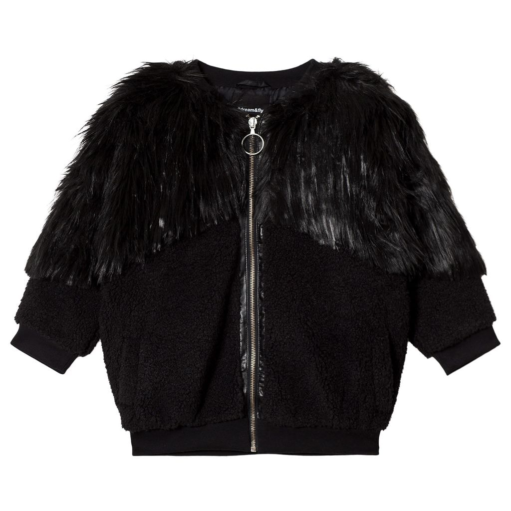 Faux Fur Coat Black