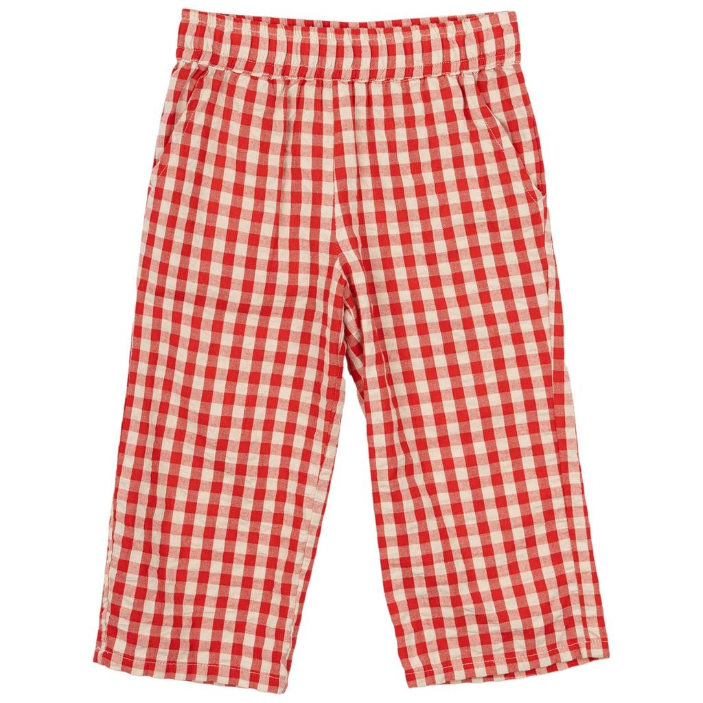 Nelly Loose Pants Poppy Red Check