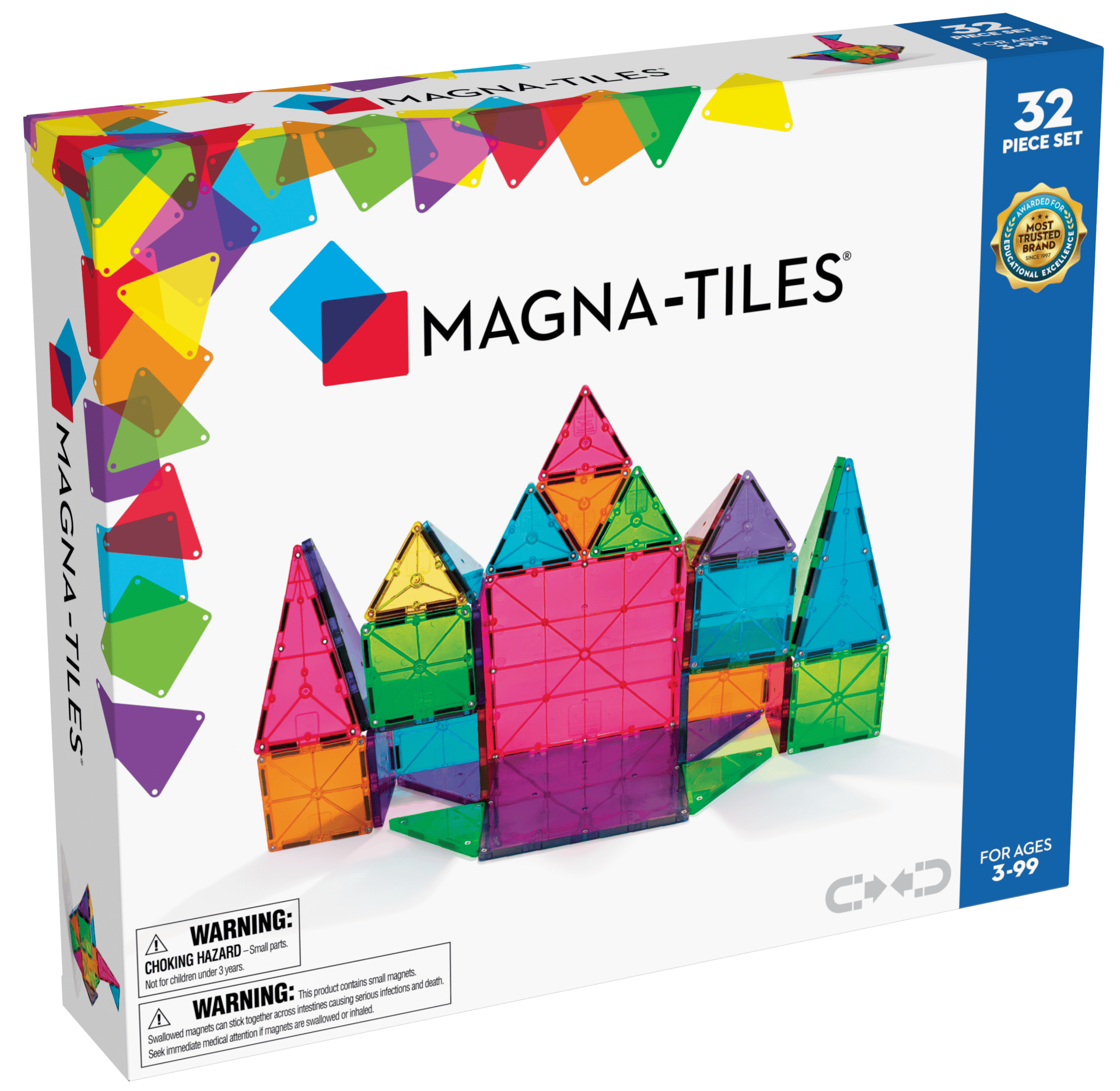 MAGNA-TILES Clear Colours 32 Delar