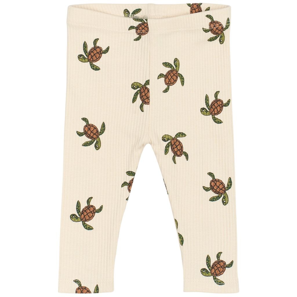 GOTS Owen Ribbed Leggings White Swan Aop
