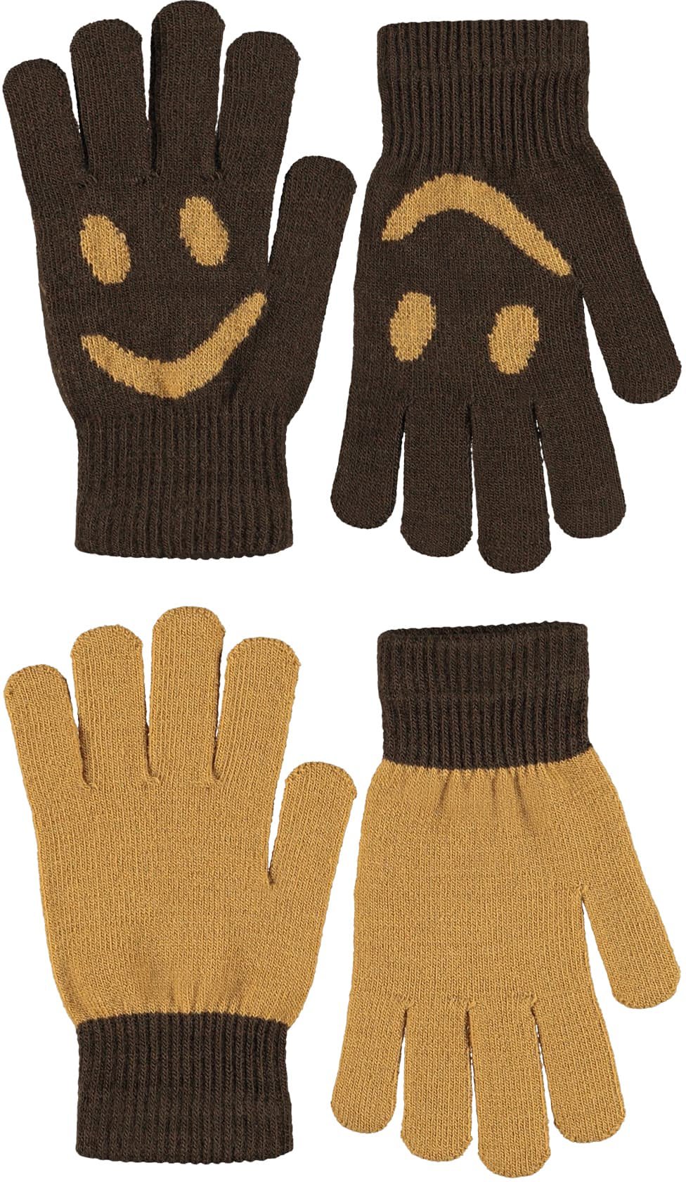 Kello 2-pack Stickade Handskar Bark