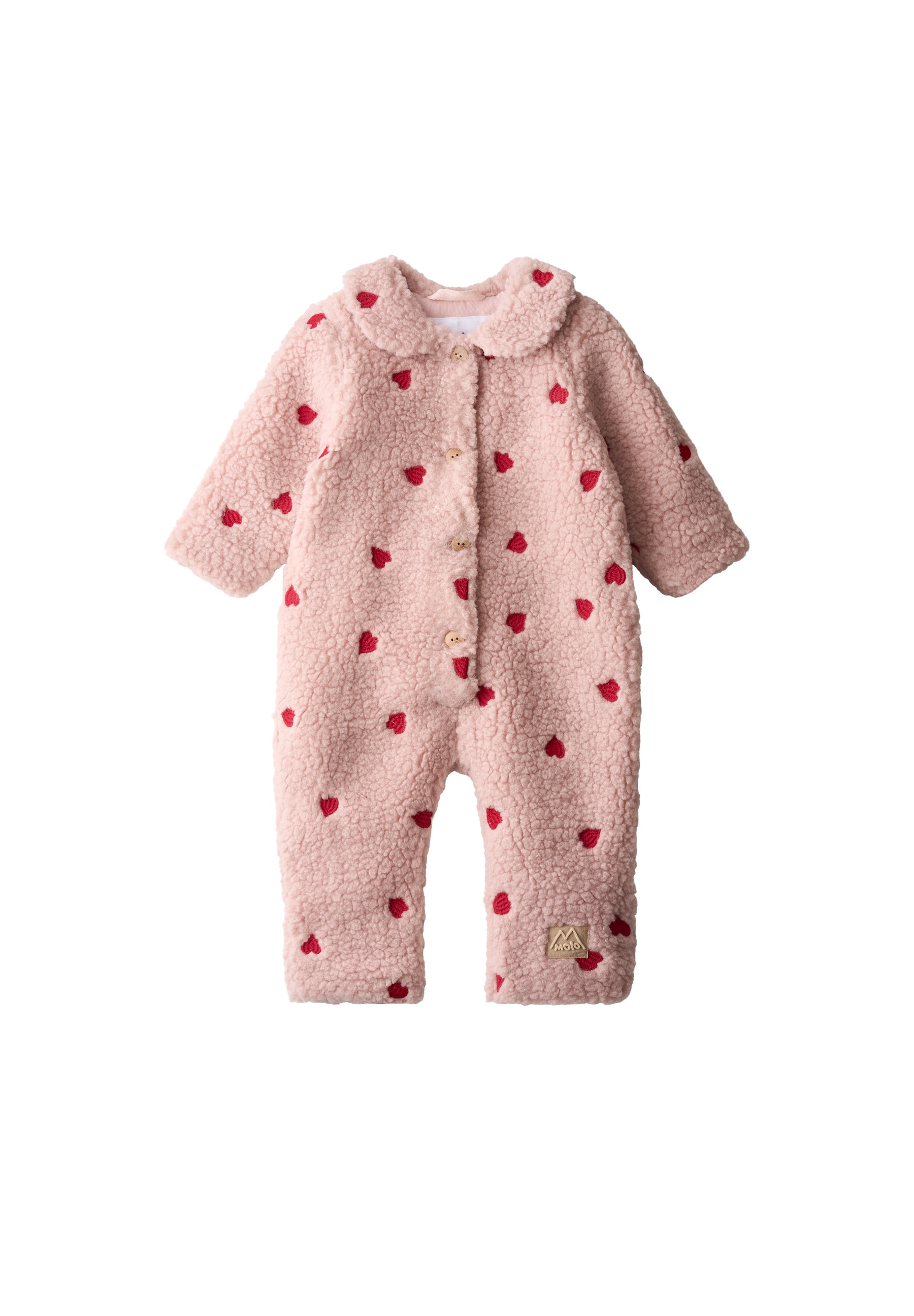 Udella Teddyoverall Red Hearts Soft