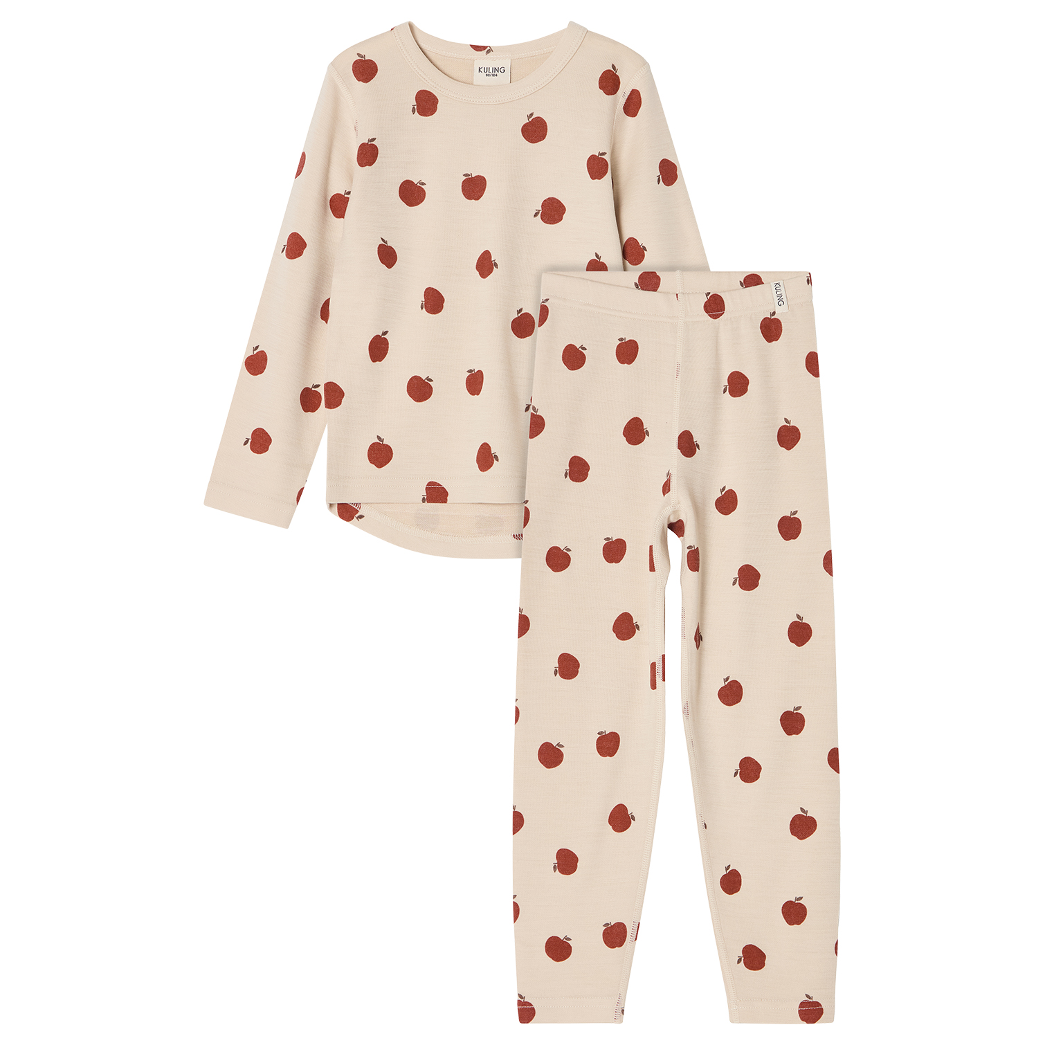 Gisborn Baselayer-set I Ull Och Bambu Foggy White Apple