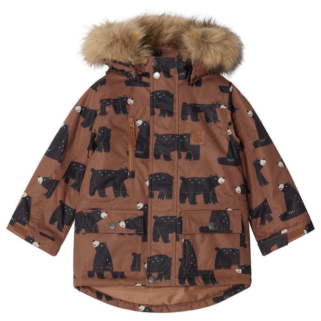 Val Thorens Mønstret Parka Black Bear