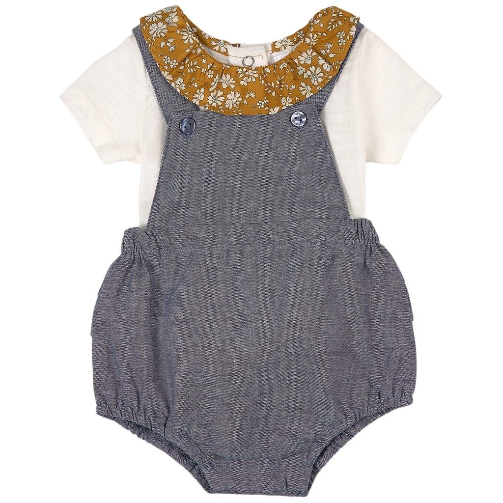 Romper Set Blue Chambray