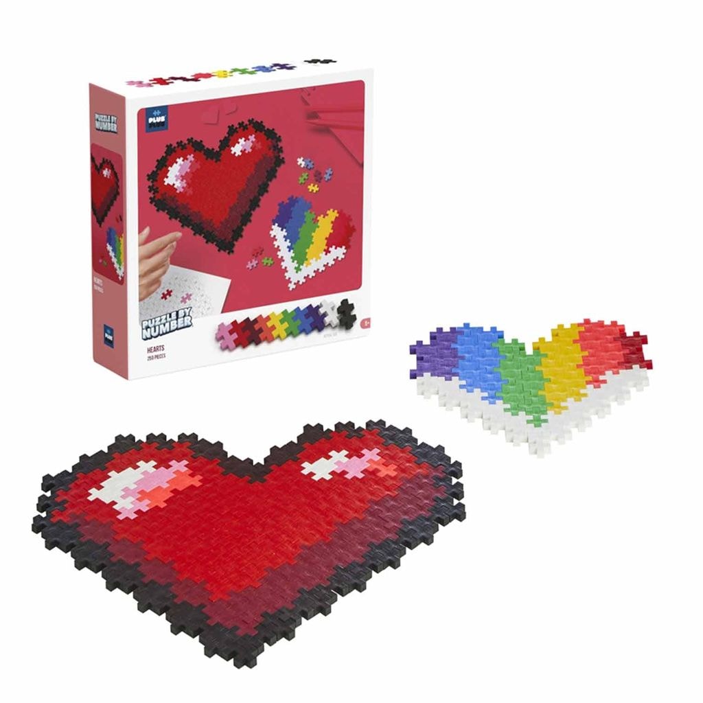 Puzzle By Number Hearts Byggesæt