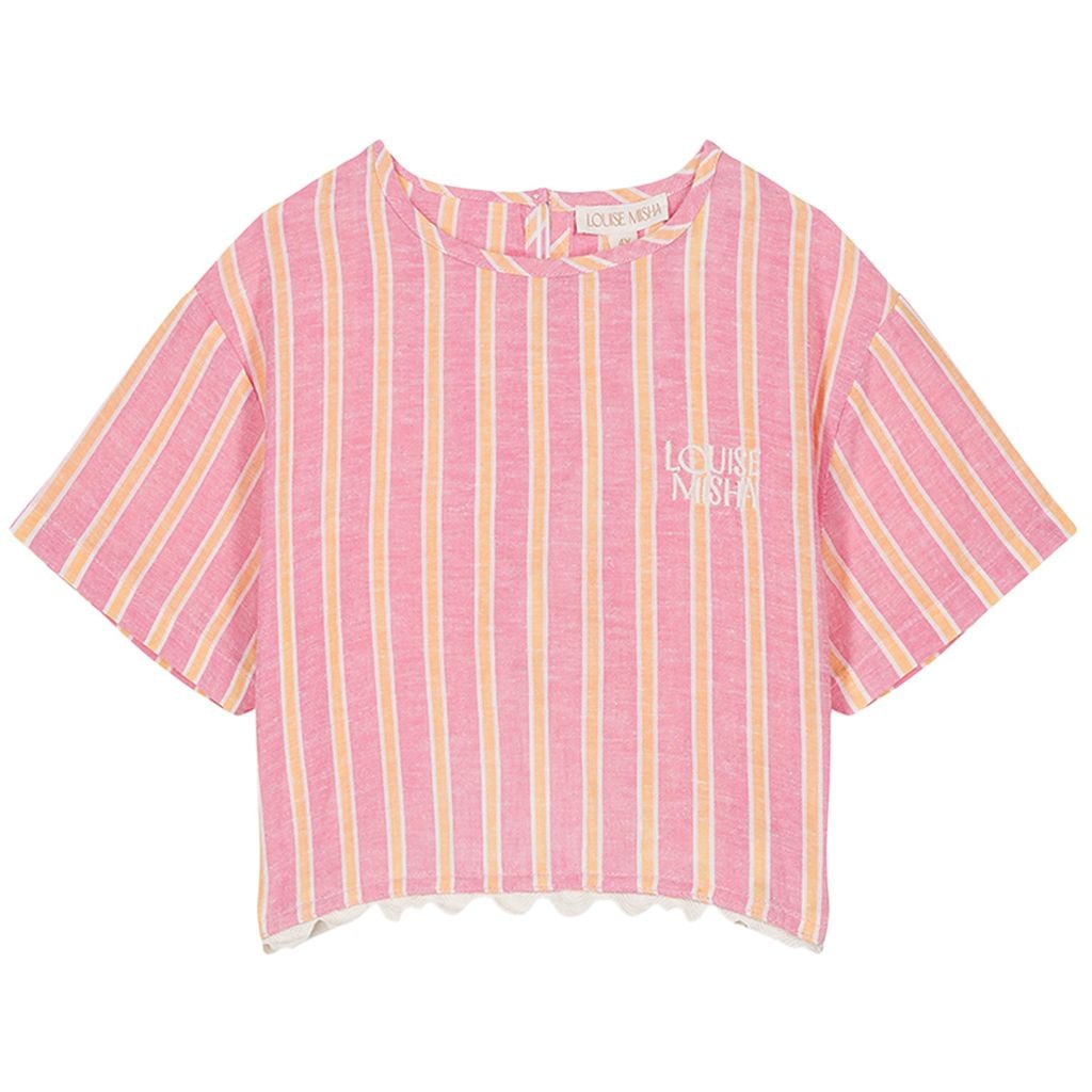 Kalistee Blouse Pink Gelato Stripes
