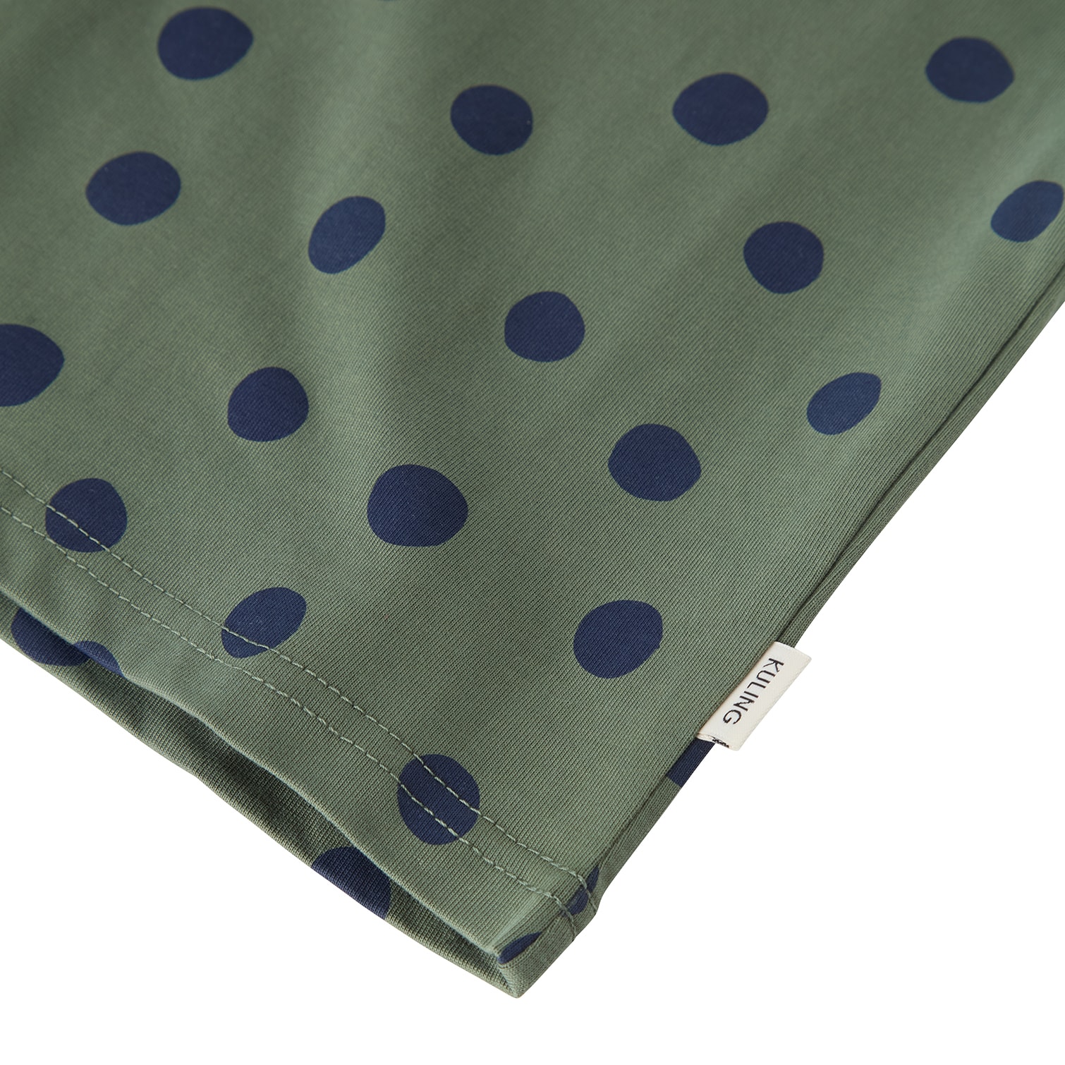 Granada SS T-Shirt Heavy Cotton Forest Green Dots
