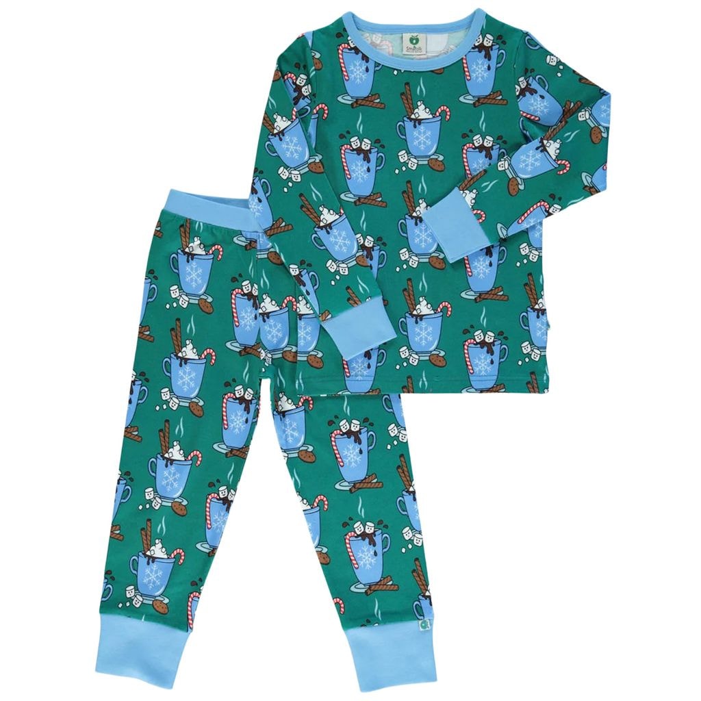 Nightwear set with hot chocolate Petroleum Green Kuuma suklaa pyjama Petroleum Green