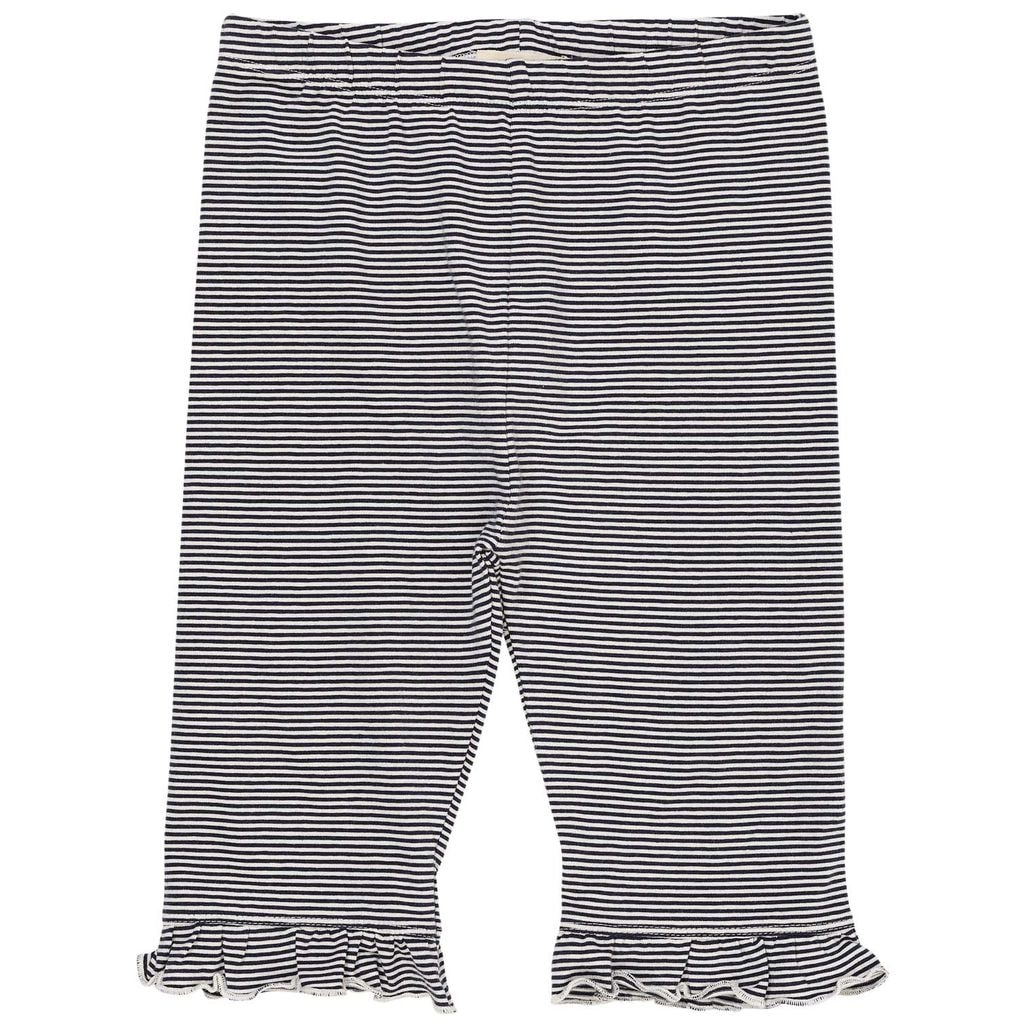 Striped Capri Legging Navy Cream Stripe