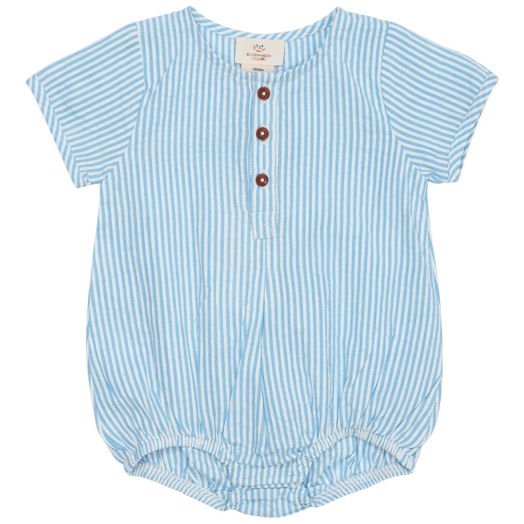 Striped Romper Sky Blue