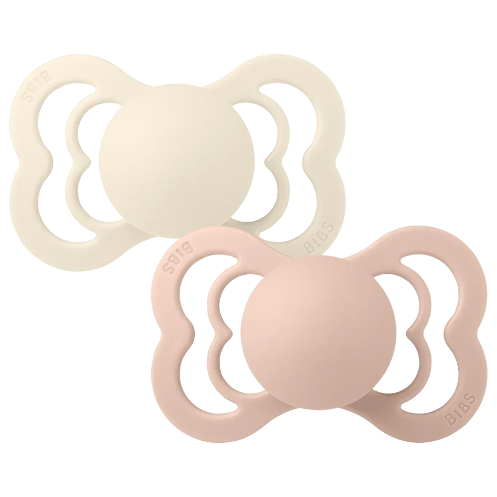 Supreme 2-pack Symmetrisiä Silikonituttia Ivory Blush 