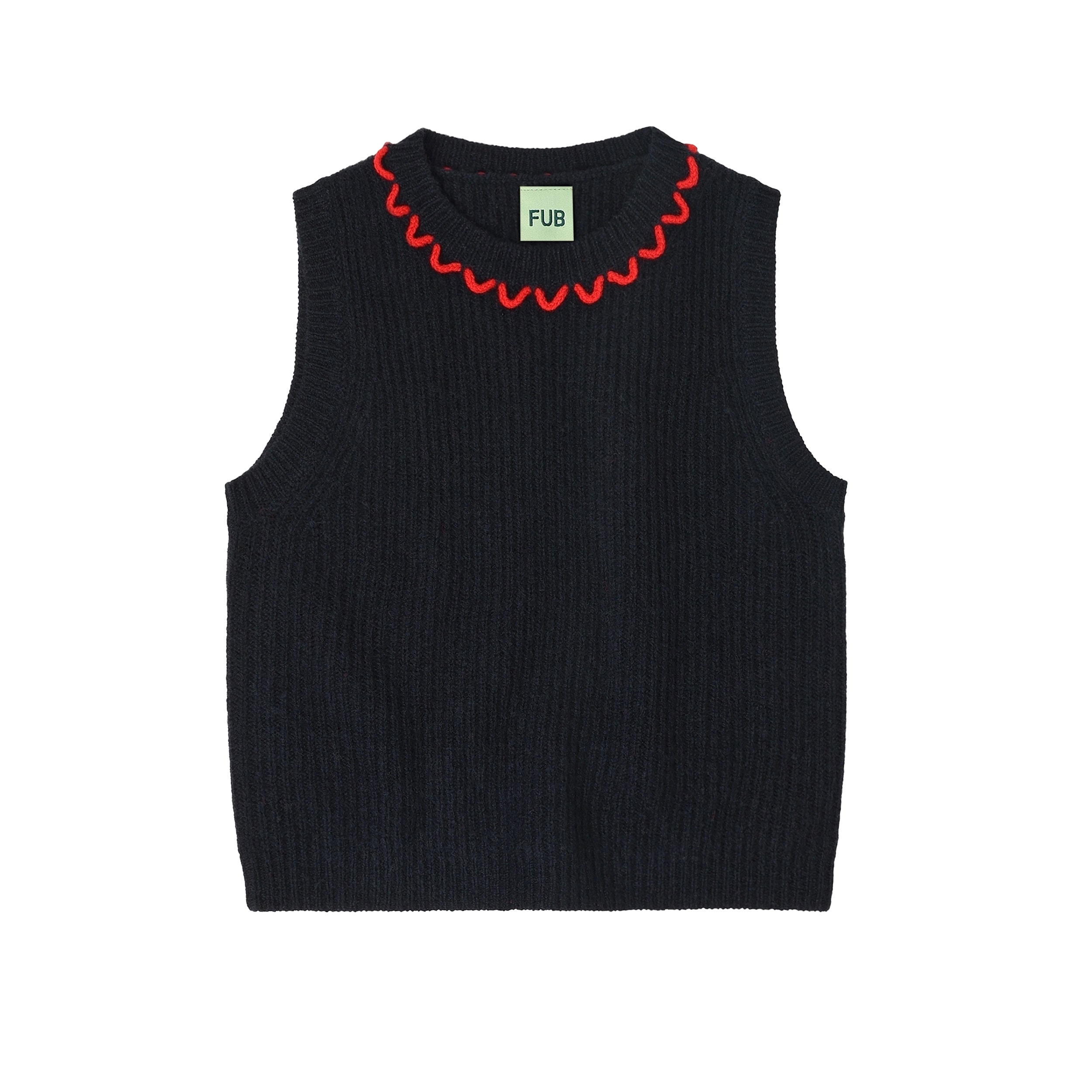 Väst I Lammull Dark Navy