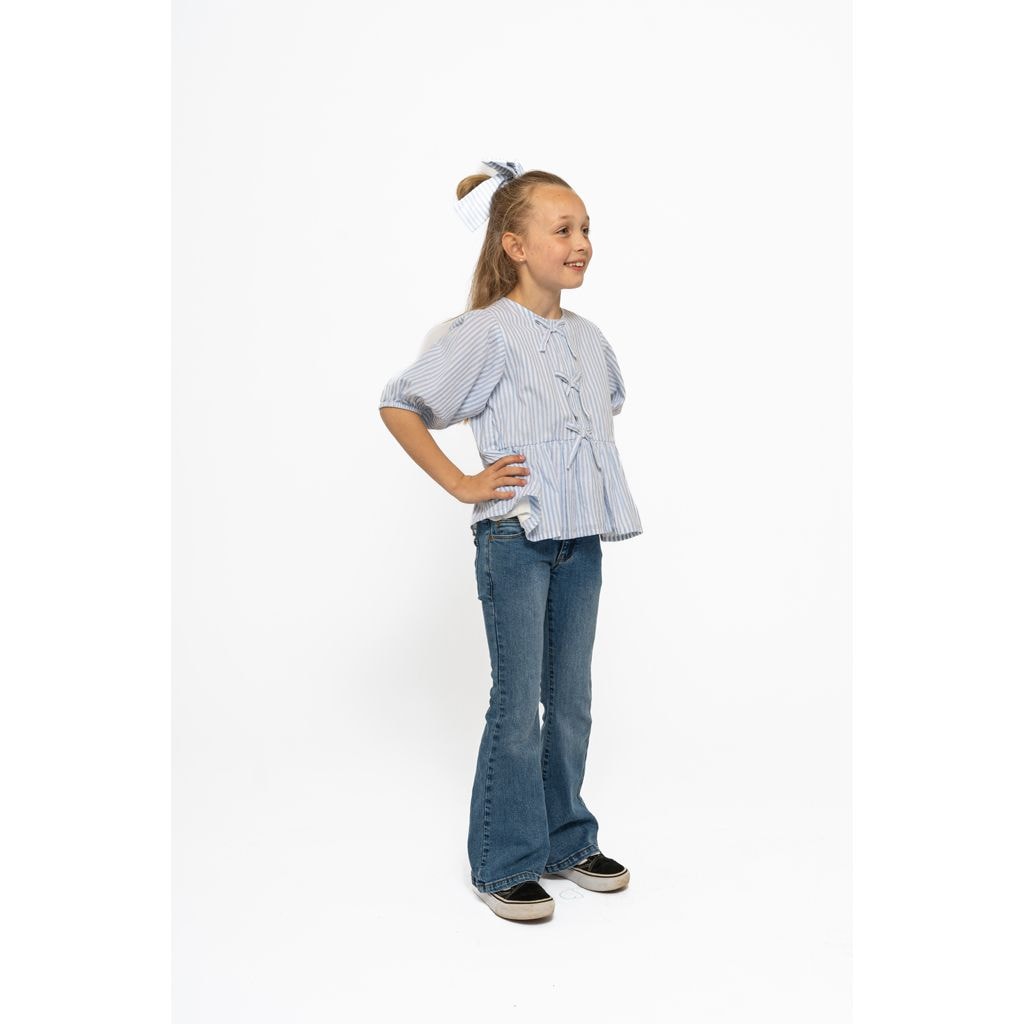 Nalani Topp White Swan Striped