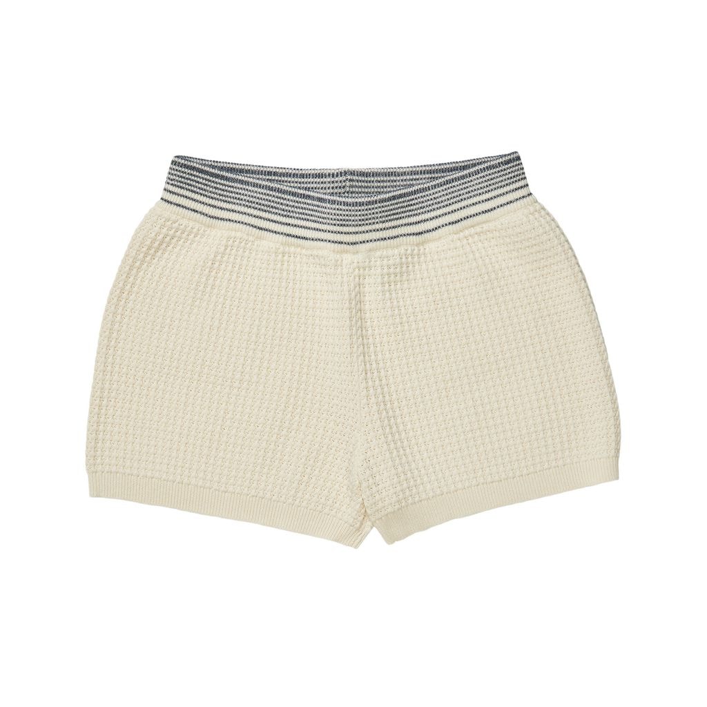 Gestrickte Shorts Ecru