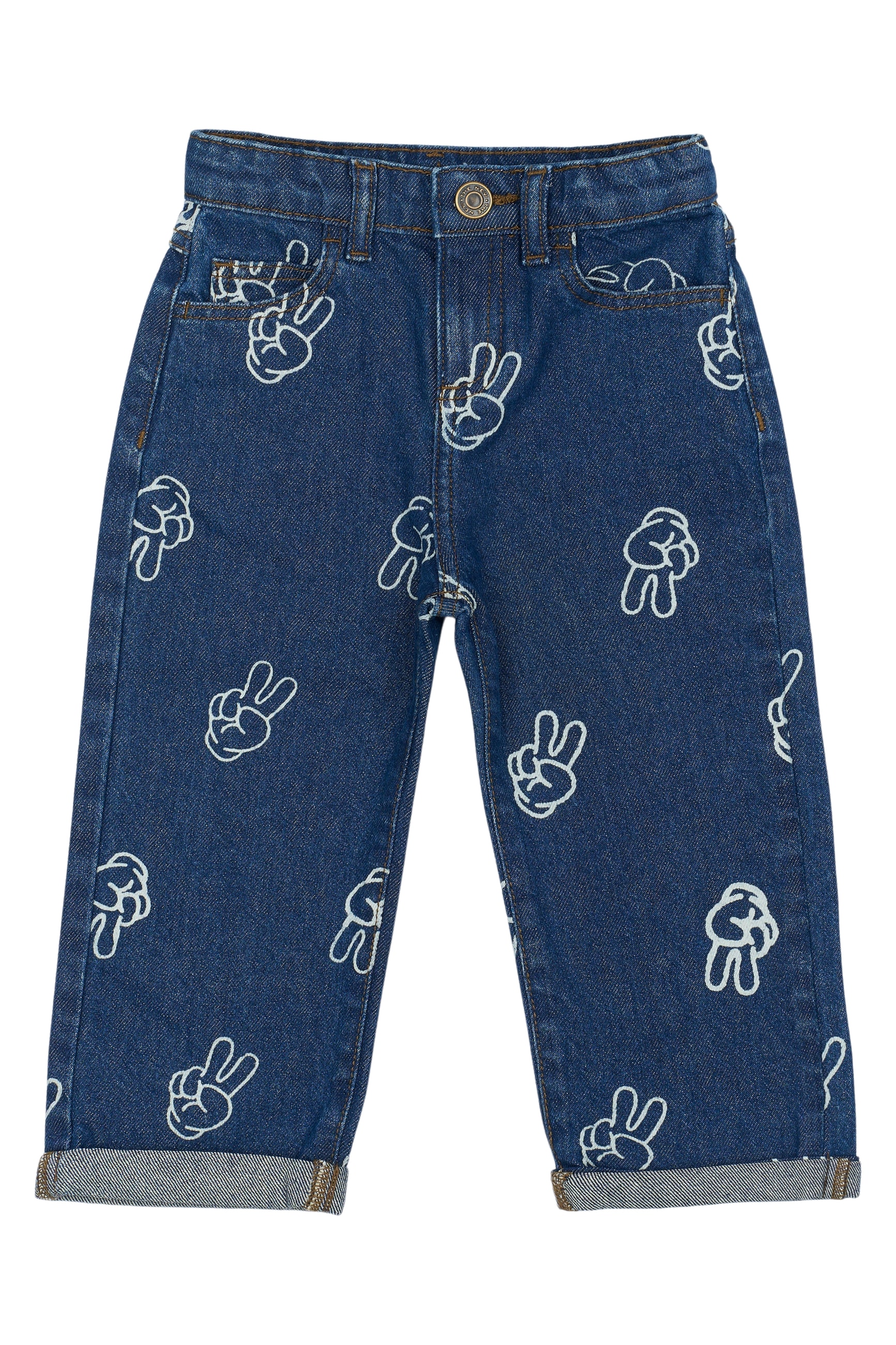 TNSTProsper Wide Jeans Medium Blue Denim Aop